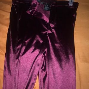 Burgundy High Waisted Pants